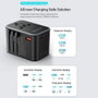 CARGADOR PARED UNIVERSAL TOMA DE CORRIENTE/2xUSB-C/USB-A 65W NEGRO VENTION